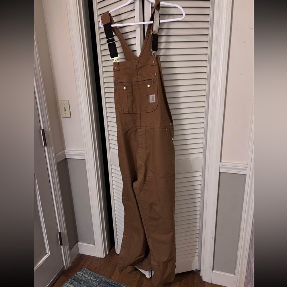 Carhartt Men's Zip To Thigh Bib Overall Unlined R37